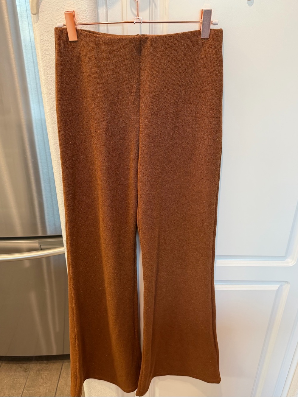 Baobab Collection Brown Knit Wide-Leg Pants